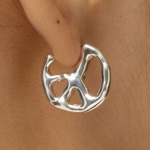 Ambush Sterling Silver Peace Earrings SET